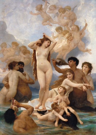 William Bouguereau (1825-1905) Die Geburt der Venus, 1879 300 x 215 cm, Öl / Leinwand Musée d’Orsay  